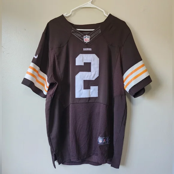 Cleveland Browns NIke On Field NfL Jersey Sz 48 Brown #2 Manziel Sewn Stitched - Picture 1 of 14